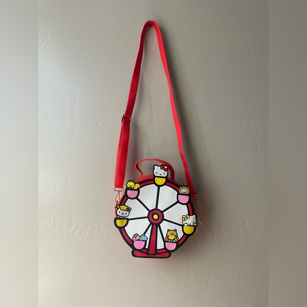 Hello Kitty Ferris Wheel Crossbody Bag - Red and White
